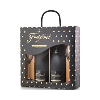 Cava Freixenet Cordon Negro brut 2 botellas 75cl  + 2 copas