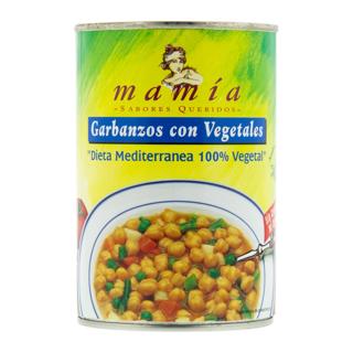 Garbanzos Calzado con vegetales lata 400gr