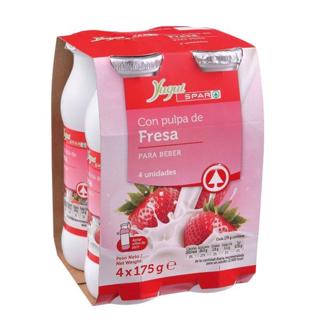 Yogur líquido Yuguispar fresa 4x175ml