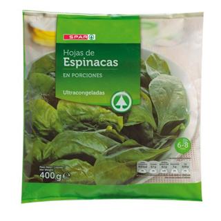 Espinacas Spar en porciones 400gr