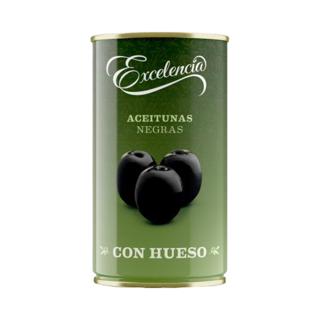 Aceitunas Excelencia negras con hueso lata 200gr