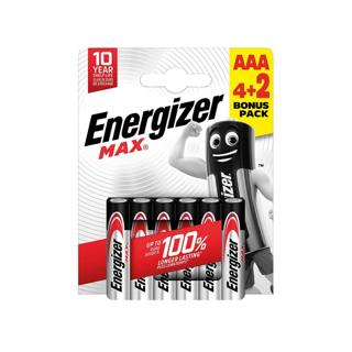 PILAS ENR MAX ALKALINE AAA / LR03 BP6 4+2