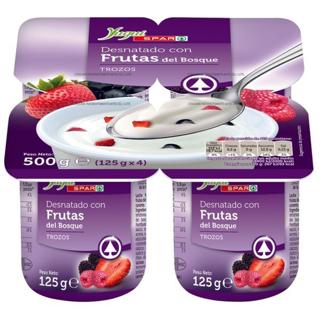 Yogur Yuguispar frutas del bosque desnatado 4x125gr