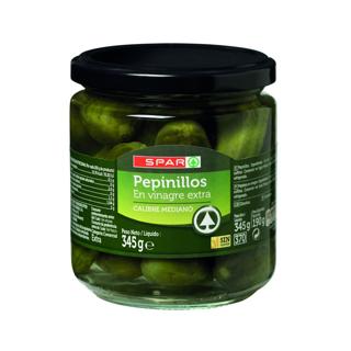 Pepinillos Spar en vinagre tarro 345gr