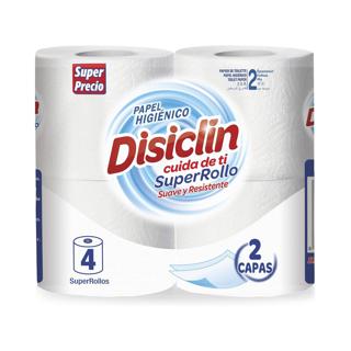 Papel higiénico Disiclin superollo 2 capas 4 rollos 140