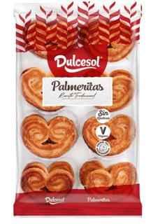 Palmeritas Dulcesol sin lactosa 16ud 180gr