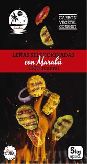 Carbon Bahia vegetal gourmet c/marabú 100% natural Origen Cuba 3KG