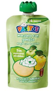POUCH PASITOS MANZANA/GALLETA 100% 120GR