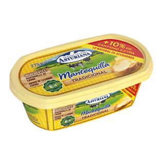 Mantequilla Asturiana tradicional sin sal tarrina 250gr