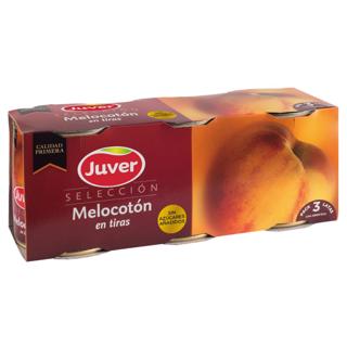 Melocotón Juver en tiras sin azúcar añadido 3ud lata 150gr