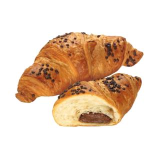 Croissant aretesano fermentado mantequilla chocolate recto 75gr ud