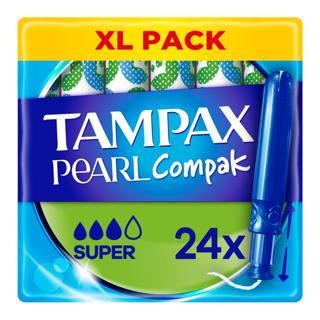 Tampón Tampax Compak Pearl súper 24ud