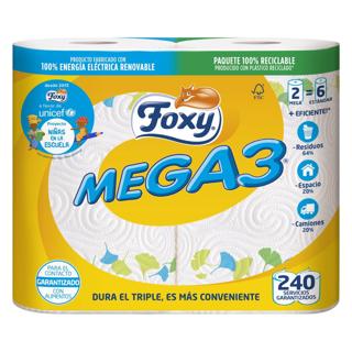 Rollo Papel  Foxy mega3 equivale cocina 2UD