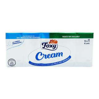 PAÑUELOS FOXY CREAM 4 CAPAS 10 PACKS
