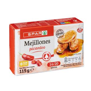 Mejillones spar picante 14/18 ol-111gr