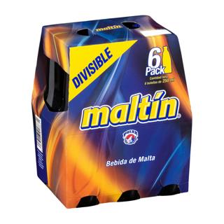 Cerveza maltin polar de malta pack 6x25cl