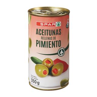 Aceitunas Spar manzanillas rellenas de pimiento lata 150gr