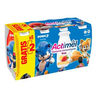 Yogur Líquido Actimel fresa y plátano 6ud