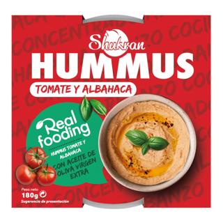 Hummus tomate y albahaca Shukran Realfooding 180gr