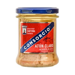 Atún Consorcio claro en aceite de oliva tarro 195gr