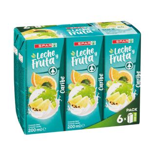 Zumo Spar caribe con leche brik 6x20cl