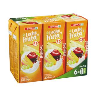 Zumo Spar tropical con leche brik 6x20cl