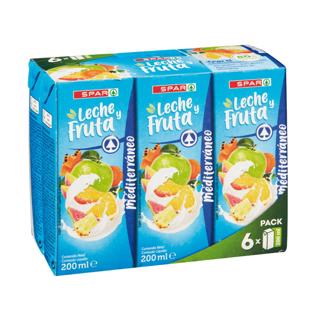 Zumo Spar mediterráneo con leche brik 6x20cl