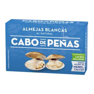 Almejas Cabo de Peñas blancas al natural 120 grs