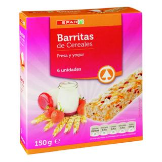 Barritas Spar de cereales fresay yogur 6 x 25gr