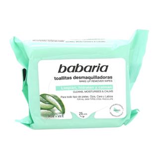 Toallitas Babaria desmaquilladoras aloe vera 25UD
