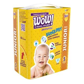 Pañales Wow! talla 5 de 12 a 25 kg  16UD