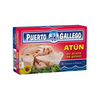 Atún Puerto Gallego claro en aceite de girasol lata 120gr
