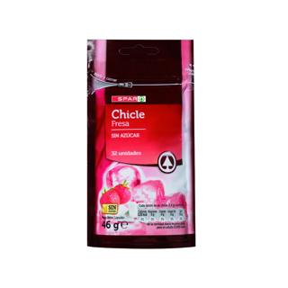 Chicle Spar fresa sin azúcar 32ud 46gr