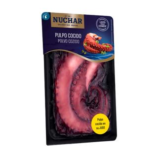 Pulpo Nuchar cocido en su jugo 2 patas bandeja 160-200gr