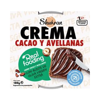 Crema De Cacao y Avellanas Shukran Realfooding 180gr
