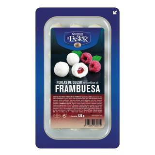 Perlas de queso con frambuesa el pastor 125gr