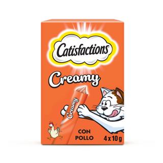 Comida húmeda para gatos Dreamies creamy de pollo 4ud x 10gr