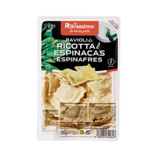 Ravioli Rikisssimo ricotta & espinacas 250gr