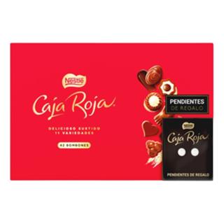 Bombón Nestlé caja roja 42ud 398gr + pendientes