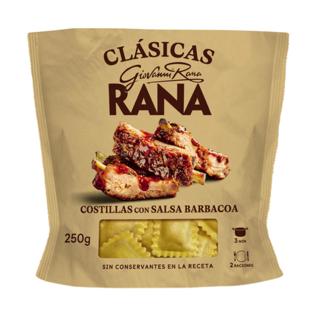 Ravioli Rana pasta fresca clásicas rellena con costillas con salsa barbacoa 250gr
