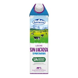Leche La Asturiana sin lactosa semidesnatada brik 1L