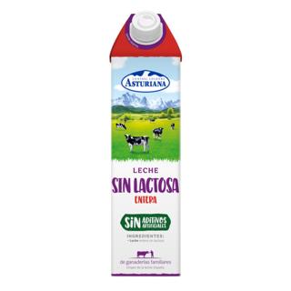 Leche Asturiana entera sin lactosa brik 1L
