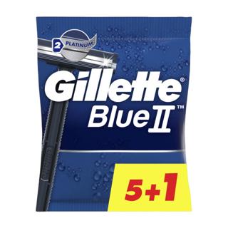 Maquinilla Gillette afeitar desechable blue II cartón 5+1udD