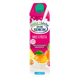 Zumo Don Simón multifrutas con leche zero brik 1L