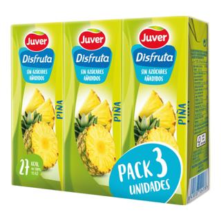 Néctar Juver Disfruta de piña sin azúcar añadido brik 3x20cl