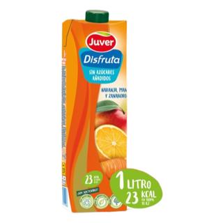 Néctar Juver Disfruta exótico de naranja, mango y zanahoria sin azúcar añadido brik 1L