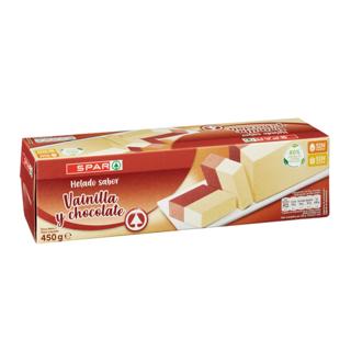 Helado spar barra vainilla chocolate 450gr