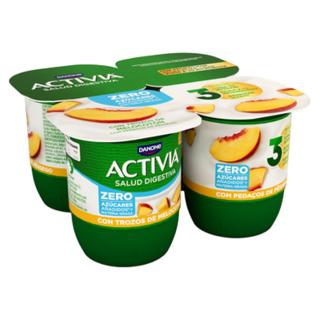 Activia con melocotón 0% 4x120gr