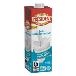 Leche President semidesnatada brik 1L