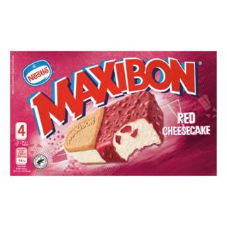 Helado Nestlé maxibon red cheesecake 4ud x 140ml